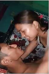An amateur couple s passionate kiss in a homemade Indian porn video. | amateur desi indian